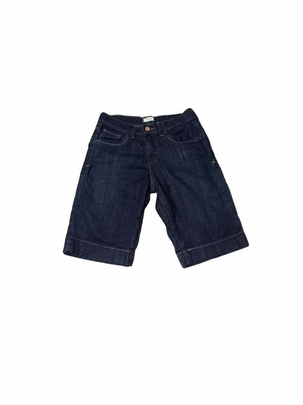 Levi's 515 Bermuda Shorts Size 4 Dark Wash Denim Cuffed